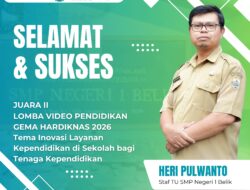 Inovasi Aplikasi SMART Antar SMPN 1 Belik Raih Juara II Video Pendidikan di BBGTK Jateng