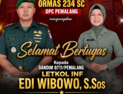 ORMAS 234 SC DPC PEMALANG UCAPKAN SELAMAT BERTUGAS KEPADA DANDIM 0711/PEMALANG LETKOL INF EDI WIBOWO, S.Sos