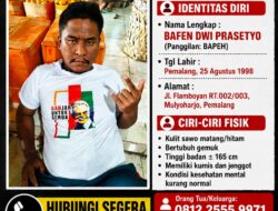 Pria Asal Pemalang Dilaporkan Hilang, Keluarga Mohon Bantuan Masyarakat untuk Membantu Pencarian Bafen Dwi Prasetyo yang Belum Kembali ke Rumah