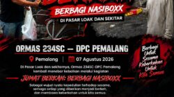 Jumat Berkah 234SC DPC Pemalang, Berbagi Nasiboxx untuk Masyarakat di Pasar Loak