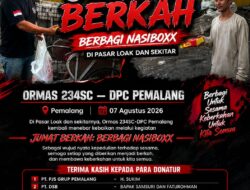 Jumat Berkah 234SC DPC Pemalang, Berbagi Nasiboxx untuk Masyarakat di Pasar Loak