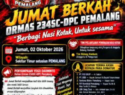 Ormas 234SC-DPC Pemalang Gelar Jumat Berkah, Bagikan Nasi Kotak untuk Warga di Sekitar Timur Stasiun Pemalang
